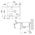 Мойка кухонная Franke Basis BFG 611C графит