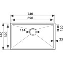 Мойка кухонная Kaiser KSM-7445 графит