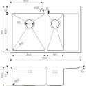 Мойка кухонная Omoikiri Akisame 78-2-IN-L нержавеющая сталь