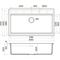 Мойка кухонная Omoikiri Kitagawa 86-LB графит