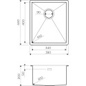 Мойка кухонная Omoikiri Taki 38-U/IF-IN нержавеющая сталь