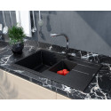 Мойка кухонная Paulmark Feste PM237850-BLM черный металлик