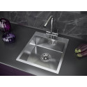 Мойка кухонная Paulmark Neckar PM804551-BS брашированная нержавеющая сталь