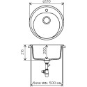 Мойка кухонная Polygran F-08 белый хлопок