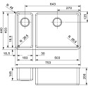 Мойка кухонная Reginox Ohio 18x40+50x40 LUX L сталь