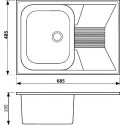 Мойка кухонная Whinstone Рона 1B 1D белый