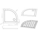 Поддон для душа Cezares SMC R 100x100 см