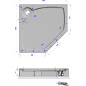 Поддон для душа GuteWetter Deluxe 100x100x16 P белый