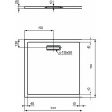 Поддон для душа Ideal Standard Ultra Flat New 90x90 квадратный с сифоном