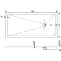 Поддон для душа RGW Stone Tray ST-0148G 80х140 с сифоном