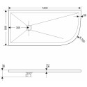 Поддон для душа RGW Stone Tray ST/AL-0128W 80х120 с сифоном