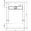 Поддон для душа STWORKI Эстерсунд 120x90 белый камень, с сифоном