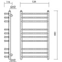 Полотенцесушитель электрический Domoterm Калипсо П10 50x80, хром, R