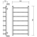 Полотенцесушитель электрический Domoterm Калипсо П7 50x70, хром, L