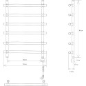 Полотенцесушитель электрический EWRIKA Медея B3 80х50 R, золото