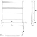 Полотенцесушитель электрический EWRIKA Сафо D 60х50 R, хром