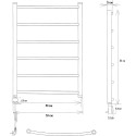 Полотенцесушитель электрический EWRIKA Сафо D 80х50 L, хром