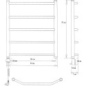 Полотенцесушитель электрический EWRIKA Сафо T 70х50 L, хром