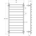 Полотенцесушитель электрический Energy G GRAND 120x60