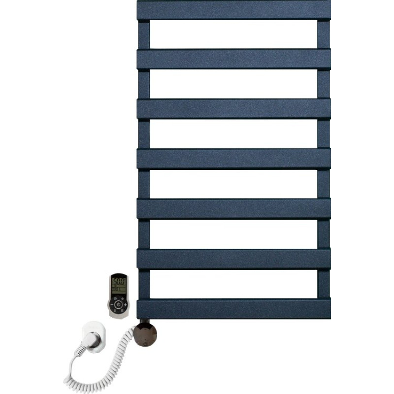 Полотенцесушитель электрический Luxrad Scala New 064376 84х50 L, черный, терморегулятор selmo smart programm с пультом
