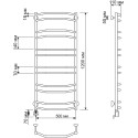 Полотенцесушитель электрический Secado Агата 4 50х120 (32/18) L