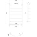 Полотенцесушитель электрический Тругор Пэк 5 80x50