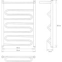 Полотенцесушитель водяной EWRIKA Сафо FW 80х50, хром