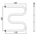 Полотенцесушитель водяной Стилье М-образный 60х50