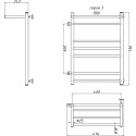 Полотенцесушитель водяной Тругор ЛЦ Аспект ПМ 3 L 50x80x40, с полкой