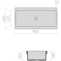 Раковина Galassia Community Ninive 90x45