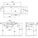 Раковина Jacob Delafon Stillness E1292-09 120 см + донный клапан