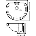 Раковина Kerasan Retro 103101 встраиваемый (46 см)