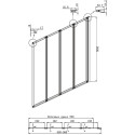 Шторка на ванну Ambassador Bath Screens 16041110R 90х140