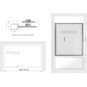 Шторка на ванну Kubele DE019P3-MAT-MT 170х150 см, профиль матовый хром