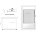 Шторка на ванну Kubele DE019P3U-CLN-MT 170х70 см, профиль матовый хром
