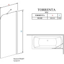 Шторка на ванну Radaway Torrenta PNJ 80 стекло графит R