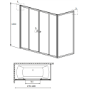 Шторка на ванну Radaway Vesta DWD+S 180