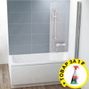 Шторка на ванну Ravak CVS1-80 R Transparent, профиль блестящий + средство для ванн и душевых кабин