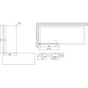 Шторка на ванну Vegas Glass EV Lux 75 07 10 L профиль матовый хром, стекло сатин