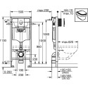 Система инсталляции для унитазов Grohe Rapid SL 38750001 4 в 1 с кнопкой смыва