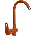 Смеситель AquaGranitEx C-5035 для кухонной мойки, терракотовый