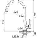 Смеситель BelBagno BB-LAM09B-IN для кухонной мойки