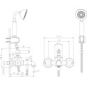 Смеситель Bravat Art F675109BM-B для ванны с душем, черный