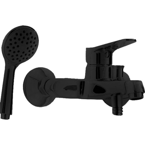 Смеситель Bravat Eco F6111147BM-B для ванны с душем, черный