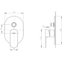 Смеситель Bravat Gina PB865104CP-2-ENG для ванны с душем