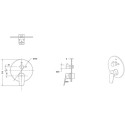 Смеситель Bravat Rhein PB8429564CP-2-ENG для ванны с душем