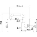 Смеситель Bronze de Luxe 1760's Loft 1178CG для раковины, золото