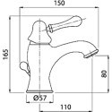 Смеситель Bugnatese Maya 8913DO для раковины, золото