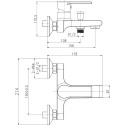Смеситель Cersanit Brasko 63021 для ванны с душем, хром