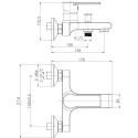 Смеситель Cersanit Brasko Black 63108 для ванны с душем